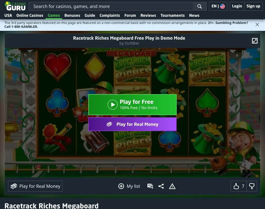Racetrack Riches Megaboard game preview